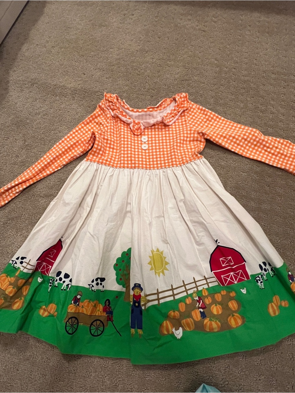 Eleanor Rose fall gingham Heather dress. Size 7-8